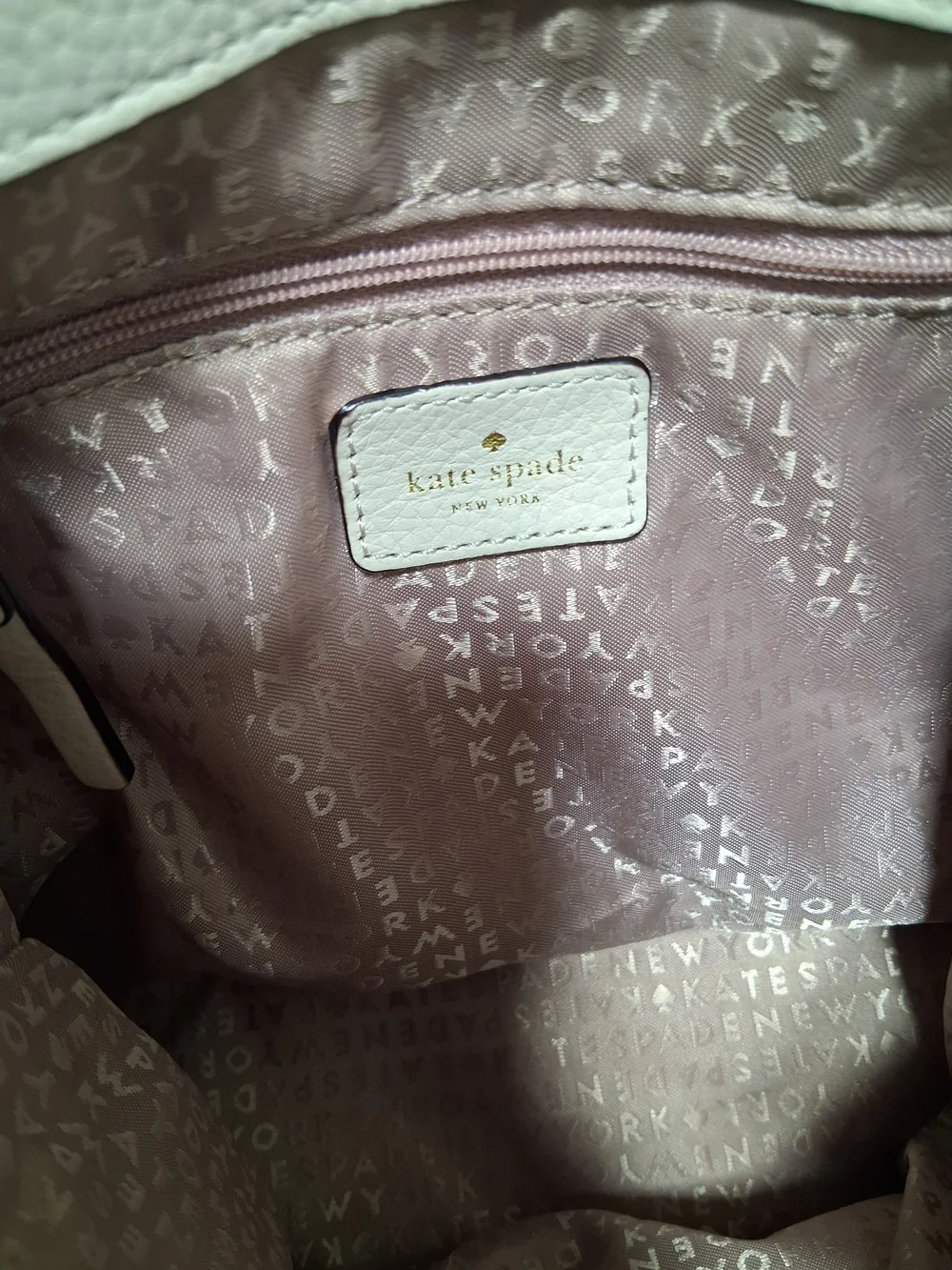 kate spade Cream and Light Beige Striped Mini Backpack
